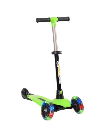 LEDDY Işıklı 3 Teker Çocuk Scooter (2+ Yaş) Yeşil