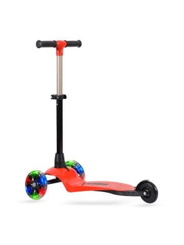 LEDDY Işıklı 3 Teker Çocuk Scooter (2+ Yaş) Kırmızı