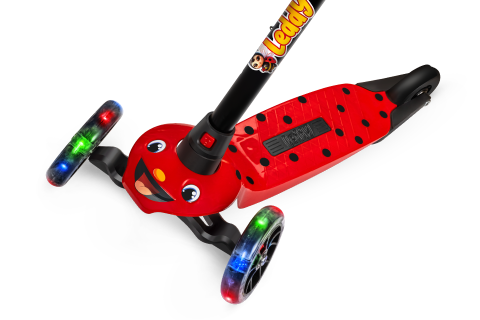 LEDDY Uğur Böceği - Işıklı 3 Teker Çocuk Scooter (2+ Yaş)